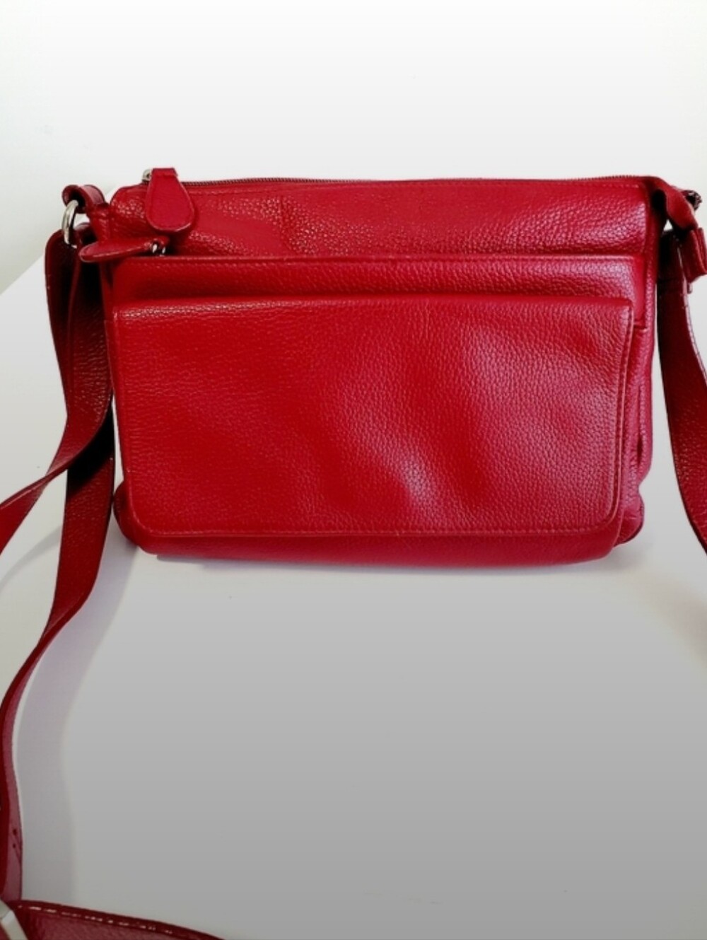 Danier Red Leather Crossbody Bag